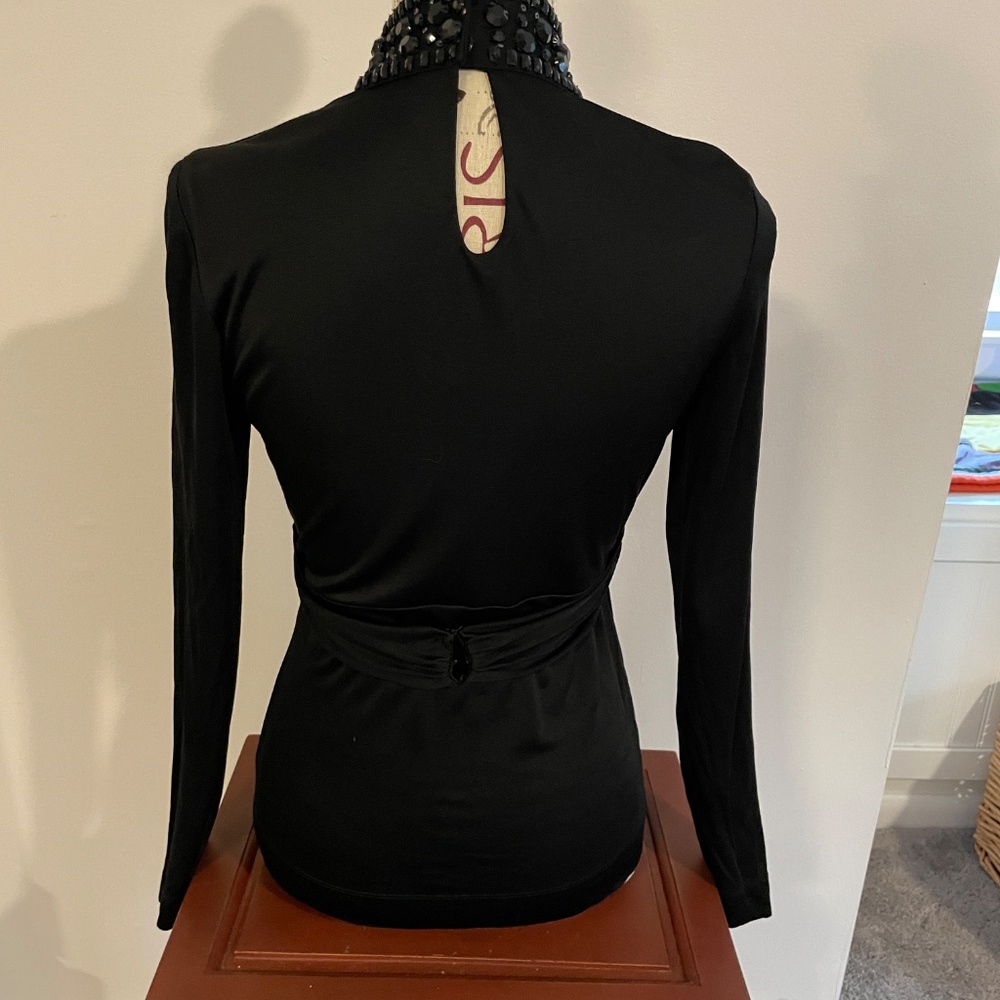 RED VALENTINO - Blouse with Beading and Keyhole - Picture 3 of 6
